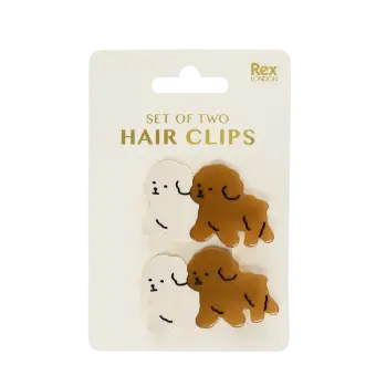 Hair clips (set of 2) - Puppies