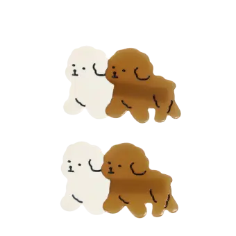 Hair clips (set of 2) - Puppies