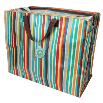 Jumbo storage bag - Retro 70s stripes