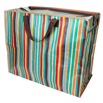 Jumbo storage bag - Retro 70s stripes