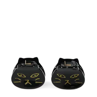 Mini hair claw clips (set of 2) - Black cats