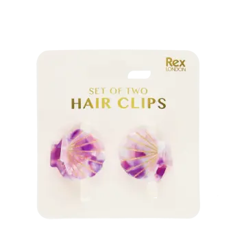 Mini hair claw clips (set of 2) - Seashells