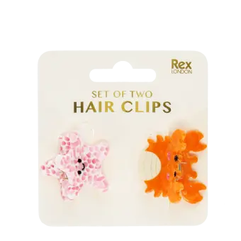 Mini hair claw clips (set of 2) - Sea creatures