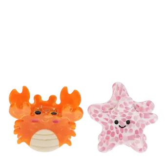 Mini hair claw clips (set of 2) - Sea creatures
