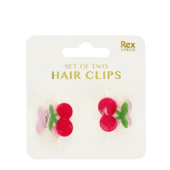 Mini hair claw clips (set of 2) - Cherries