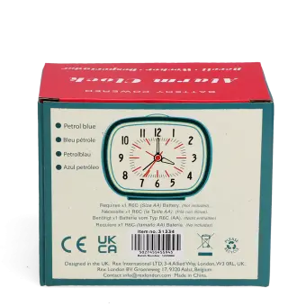 Retro alarm clock - Petrol blue