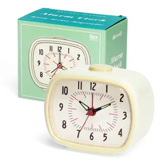 Retro alarm clock - Ivory white