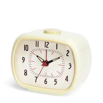 Retro alarm clock - Ivory white