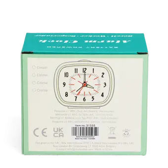 Retro alarm clock - Ivory white