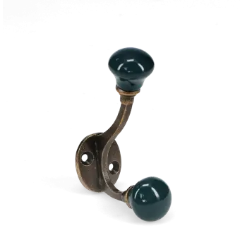 Ceramic double hook - Blue