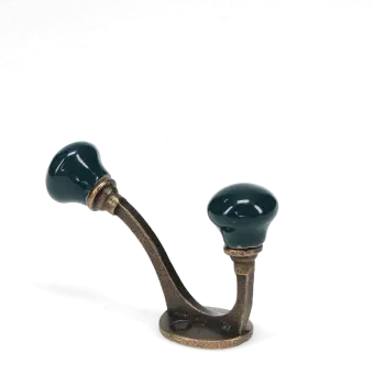 Ceramic double hook - Blue