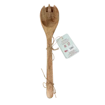Mango wood salad server set