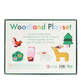 Wooden animal playset - Woodland