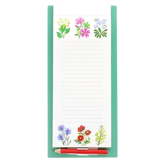 Magnetic shopping list - Wild Flowers