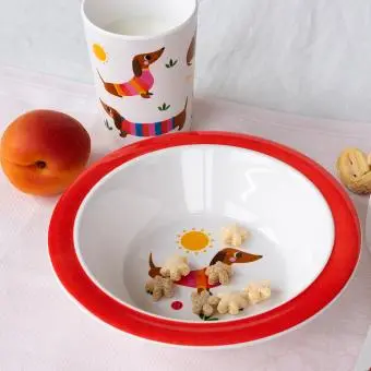 Children's melamine bowl - Sausage dog