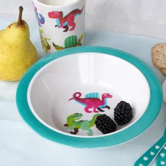 Children's melamine bowl - Baby dinos
