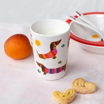 Children's melamine beaker - Sausage dog