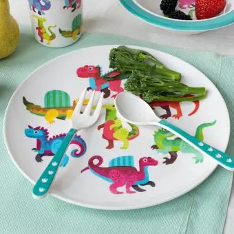 Children's melamine plate - Baby dinos