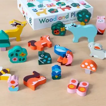 Wooden animal playset - Woodland