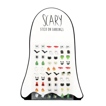 Stick on earrings (30 pairs) - Spooky