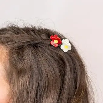 Mini hair claw clips (set of 2) - Flowers