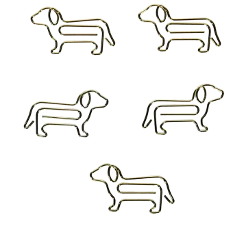 Dog shaped paper clips (set of 5) - Dog Park