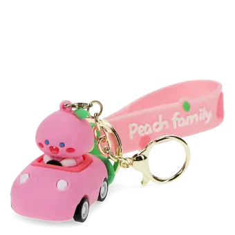 Keyring bag charm - Peach