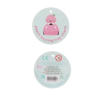 Keyring bag charm - Peach