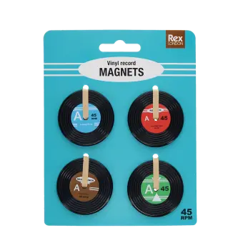Mini music media magnets (set of 4) - Vinyl record