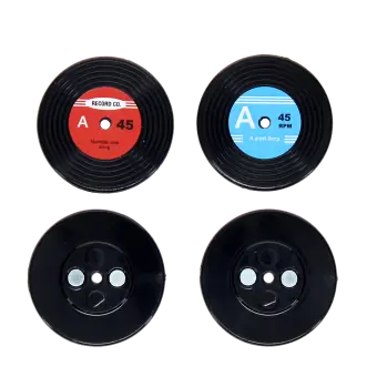 Mini music media magnets (set of 4) - Vinyl record