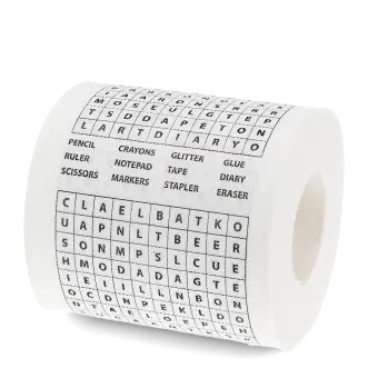 Word search loo roll