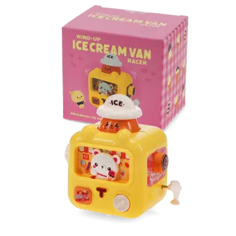 Wind-up ice cream van racer - Yellow
