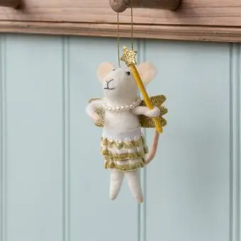 Felt mouse hanging decoration - Fairy