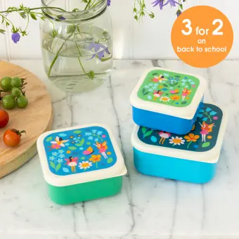  Snack boxes (set of 3) - Fairies in the Garden