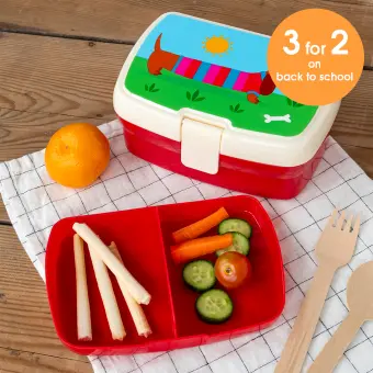 Lunch box with tray - Sunny Sausage Dog