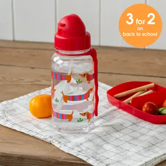 Children's water bottle - Sunny Sausage Dog 