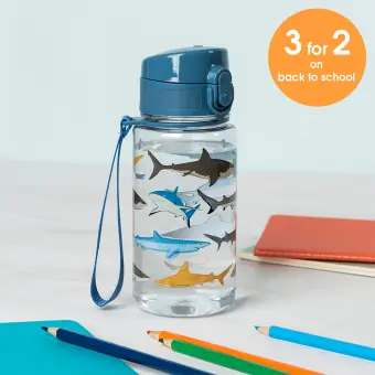 Children's water bottle - Sharks (sports cap, 450ml)