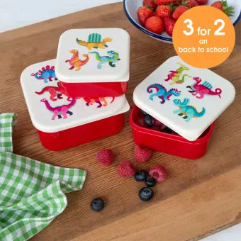 Snack boxes (set of 3) - Baby Dinos