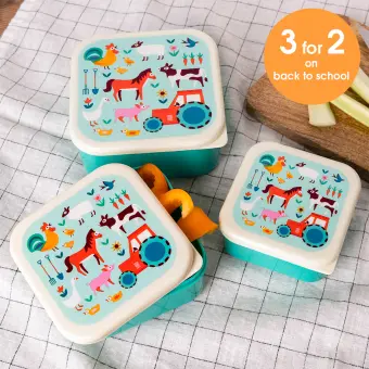Snack boxes (set of 3) - Farmyard