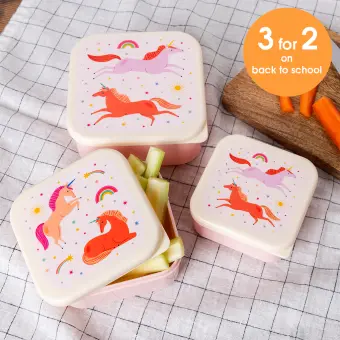 Snack boxes (set of 3) - Unicorn