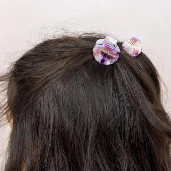 Mini hair claw clips (set of 2) - Seashells
