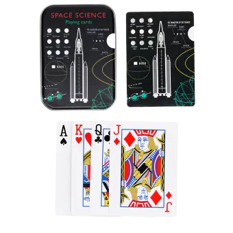 Playing cards in a tin - Space