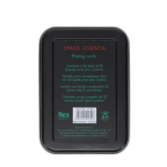 Playing cards in a tin - Space