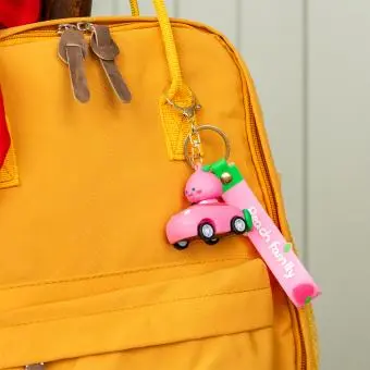 Keyring bag charm - Peach