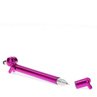 sausage dog stylus ballpoint pen in pink with cap off