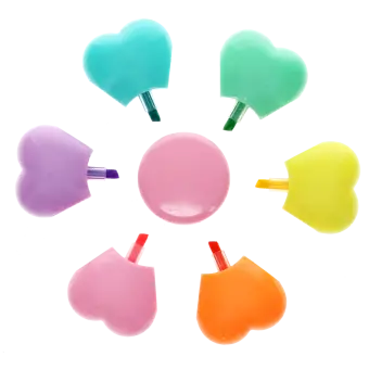 six highlighters in different colour