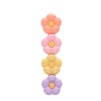 stacked flower shaped highlighters in different colour