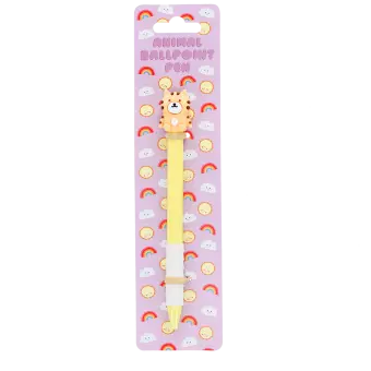 Yellow animal ballpoint pen in its original packaging