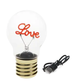USB rechargeable light bulb lamp - Love