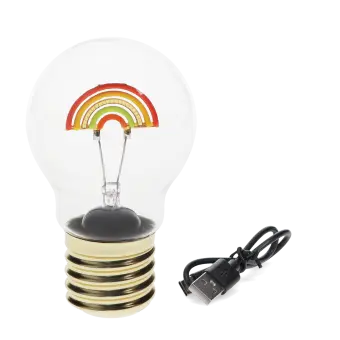 USB rechargeable light bulb lamp - Rainbow